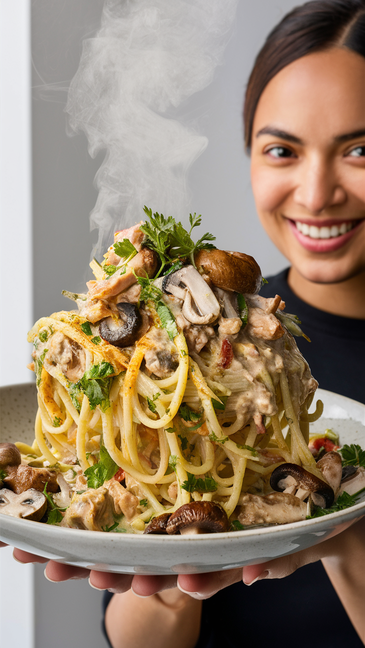 Creamy mushroom pasta, Chicken pasta recipes, Creamy mushroom sauce, Mushroom chicken recipes, Pasta with mushroom sauce