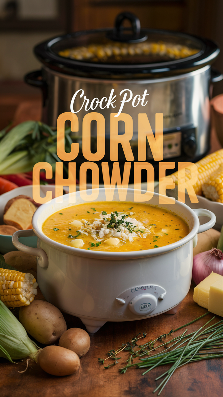 Slow Cooker Corn Chowder Recipe, Creamy Corn Chowder, Easy Corn Chowder Recipe, Crockpot Corn Chowder, Homemade Corn Chowder