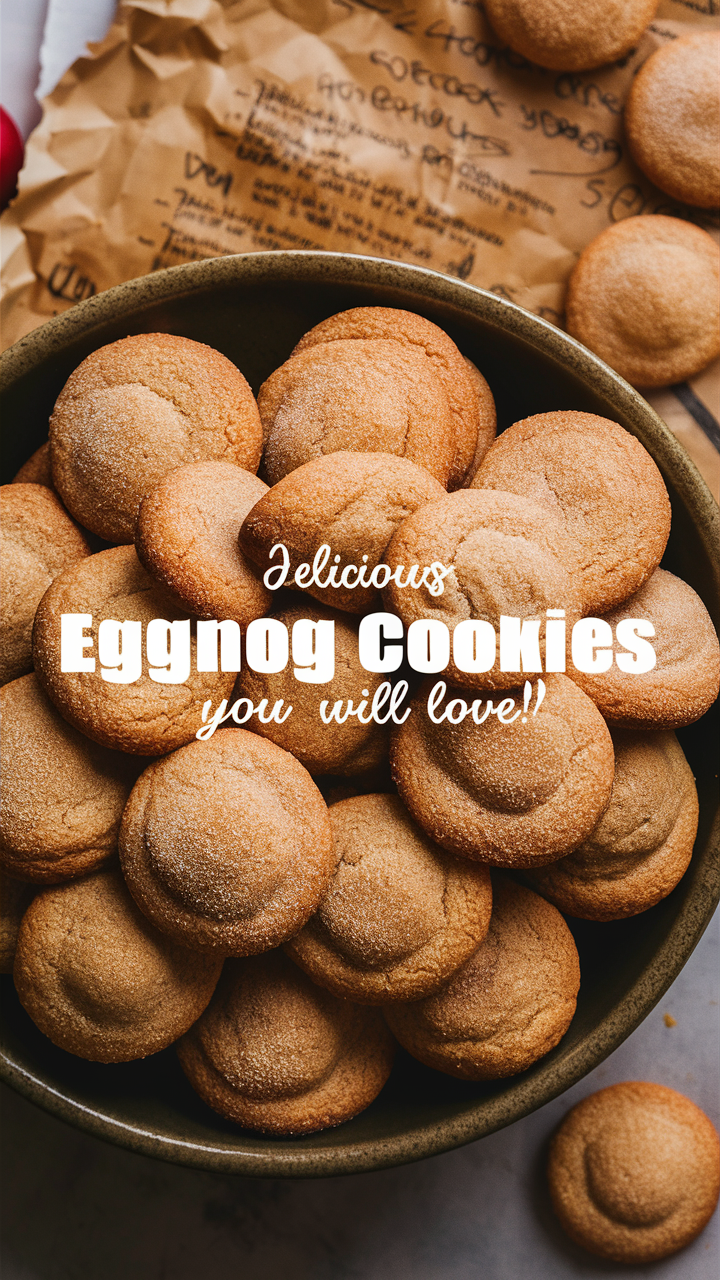 Eggnog Cookie Recipe, Eggnog Desserts, Eggnog Holiday Treats, Eggnog Baking Ideas, Eggnog Flavor Cookies