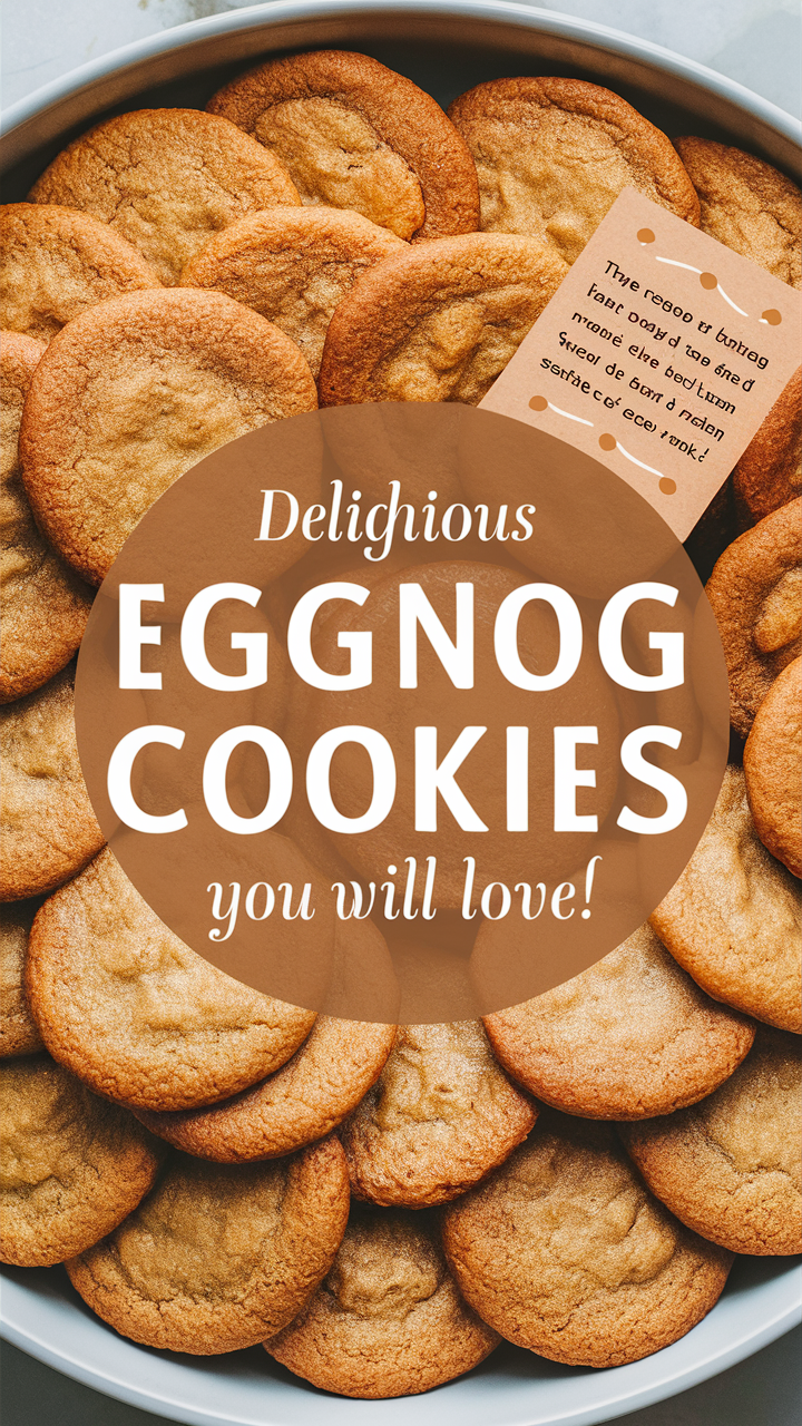 Eggnog Cookie Recipe, Eggnog Desserts, Eggnog Holiday Treats, Eggnog Baking Ideas, Eggnog Flavor Cookies