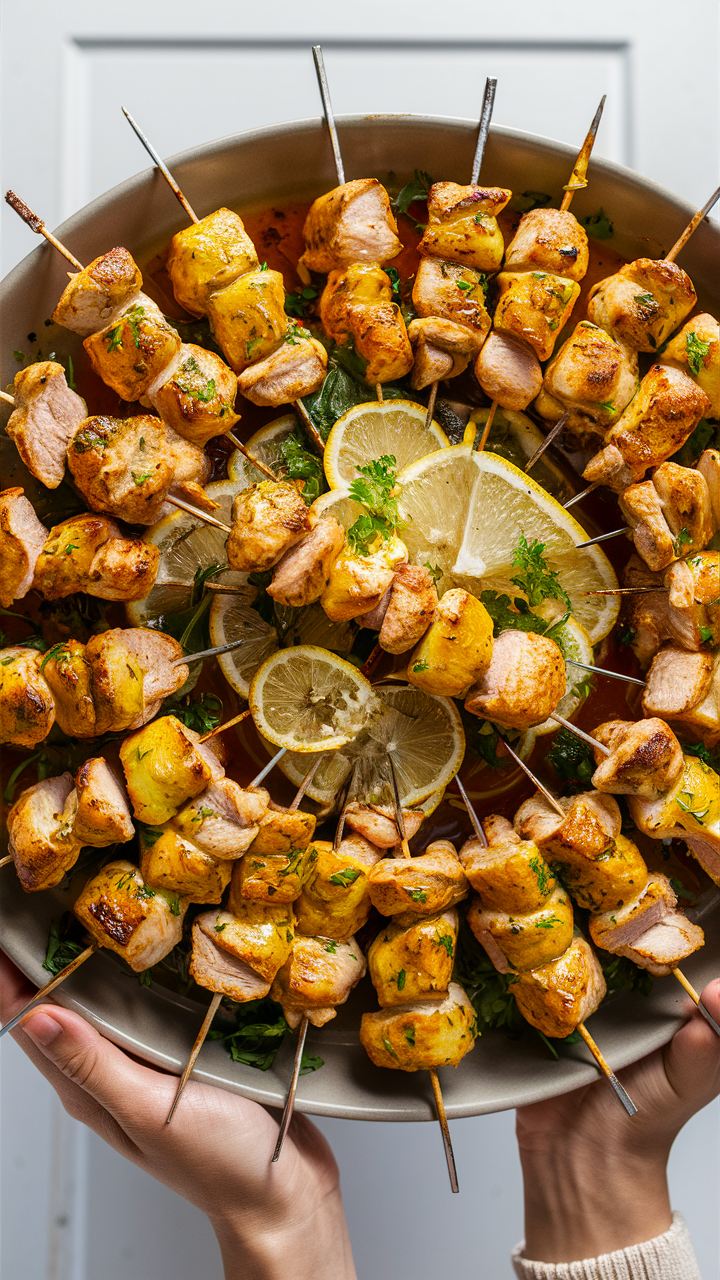 Grilled chicken skewers, BBQ chicken skewers, Grilled chicken kebabs, Barbecue chicken skewers, Chicken skewers recipe