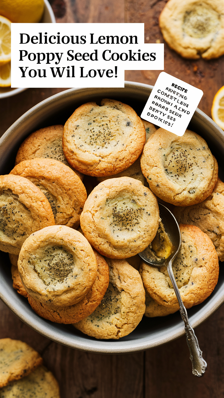 lemon cookie recipe, lemon poppy seed dessert, gourmet cookie recipe, homemade cookie ideas, unique cookie recipes