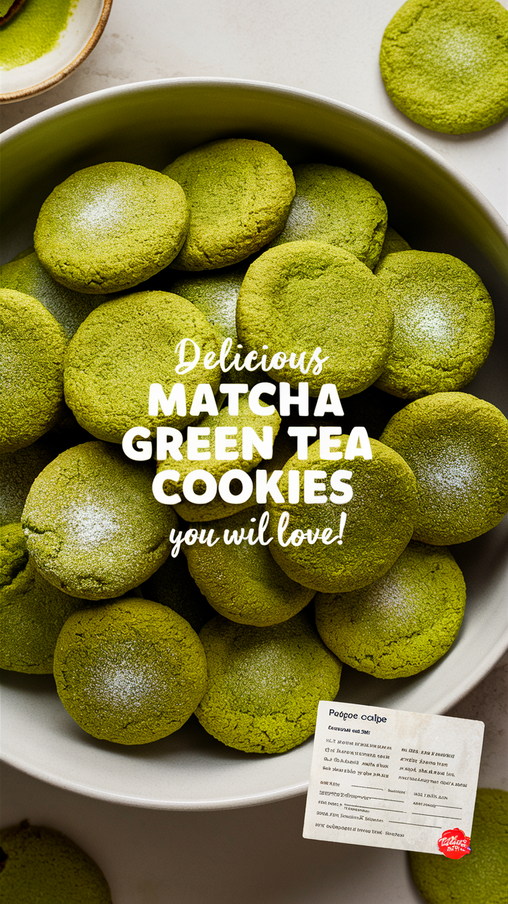 Matcha green tea cookies, matcha tea dessert, best matcha cookie recipe, green tea cookie ingredients, matcha cookie dough