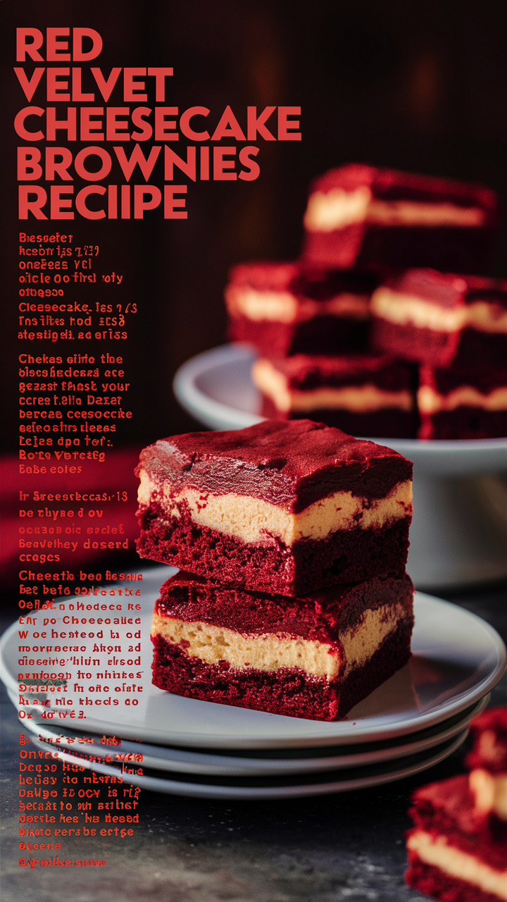 Red Velvet Cheesecake Brownies Recipe, best red velvet brownies, red velvet cheesecake bites, red velvet cream cheese brownies, easy red velvet dessert