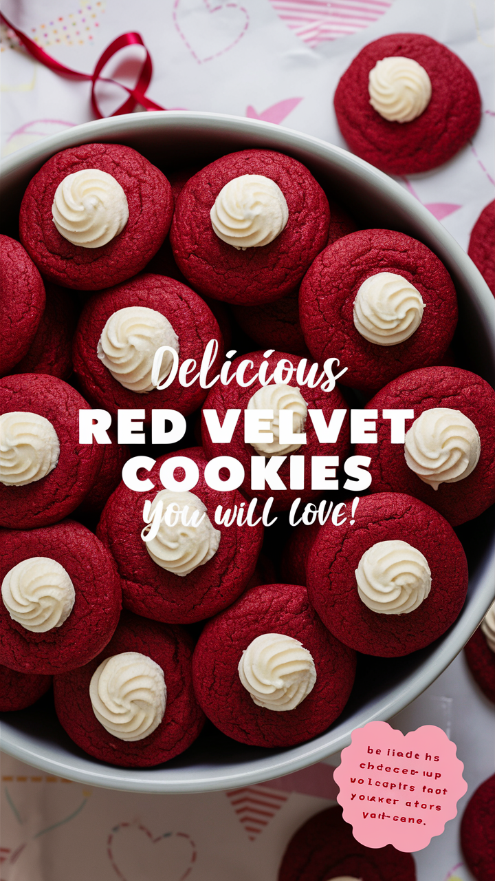 Velvet Cookies Recipe, Red Velvet Cookie Ingredients, Best Red Velvet Cookies, Homemade Red Velvet Cookies, Red Velvet Cookie Decorating