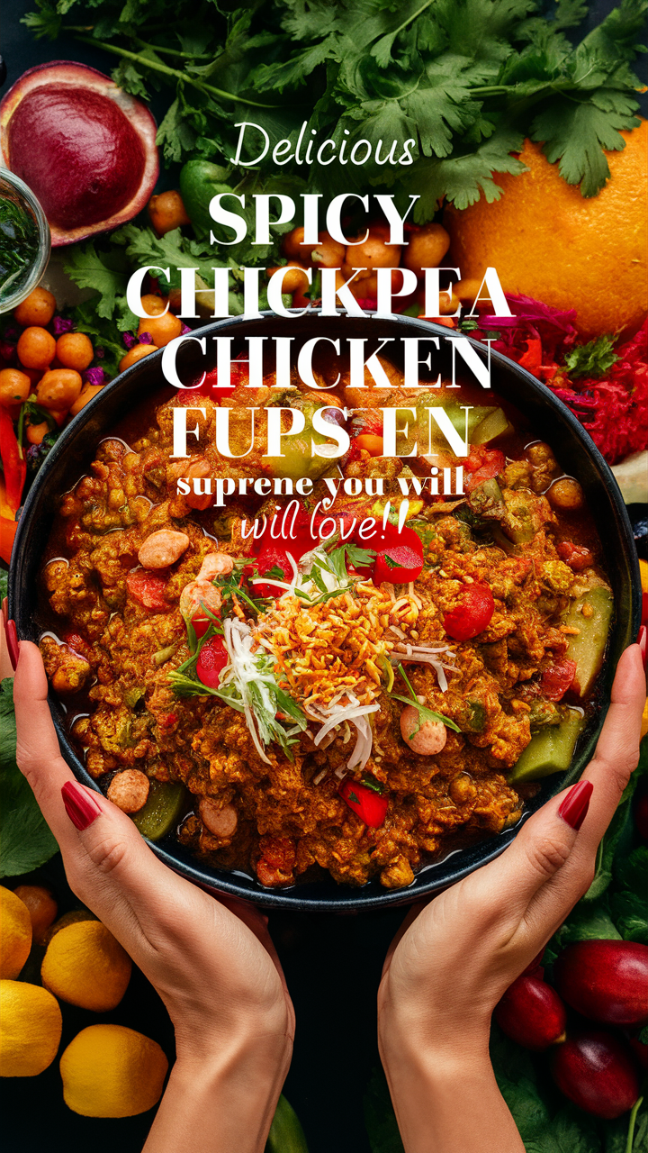 Spicy Chickpea Chicken, Fiesta Supreme, Spicy Chicken Recipe, Chickpea Recipes, Spicy Fiesta Chicken