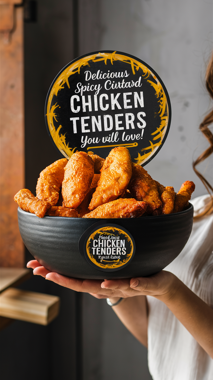 Spicy chicken tenders, Mustard chicken recipe, Citrus chicken dish, Chicken tender marinade, Homemade chicken strips