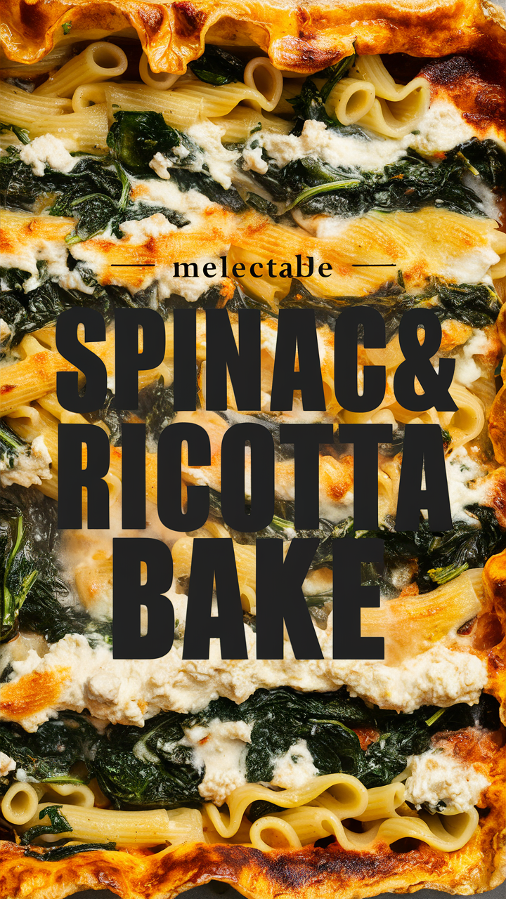 Spinach ricotta pasta bake, 
baked ricotta pasta dish, 
spinach cheese baked pasta, 
ricotta spinach pasta casserole, 
cheesy spinach pasta bake