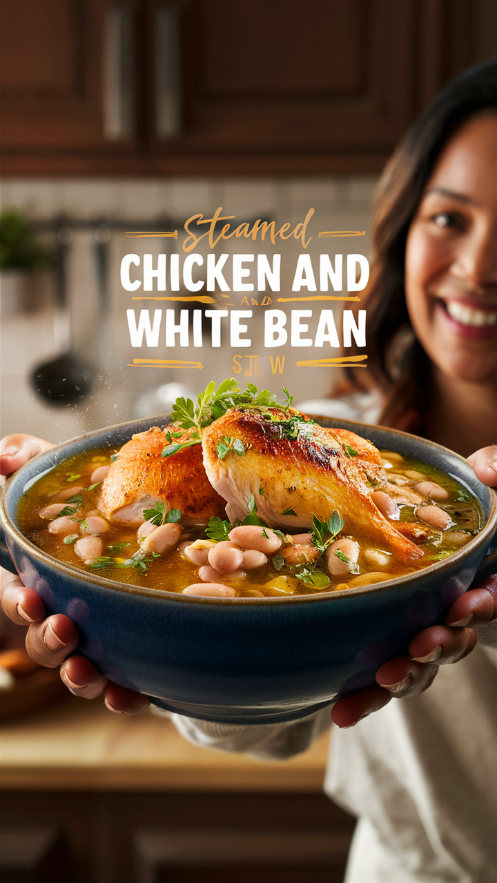 Healthy chicken stew recipe, Chicken and white bean stew, Low-calorie chicken stew, Light chicken stew recipe, Wholesome chicken stew