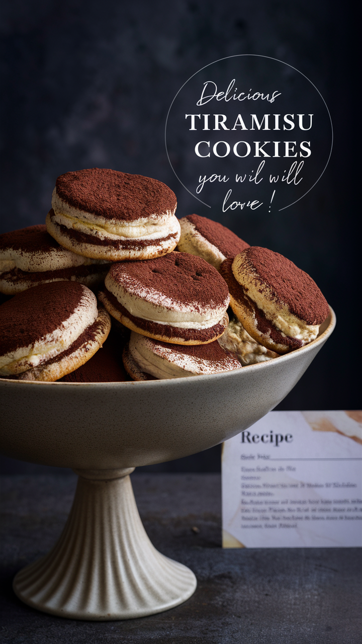 delicious tiramisu cookies, gourmet tiramisu treats, decadent Italian dessert, homemade dessert recipe, luxurious dessert option