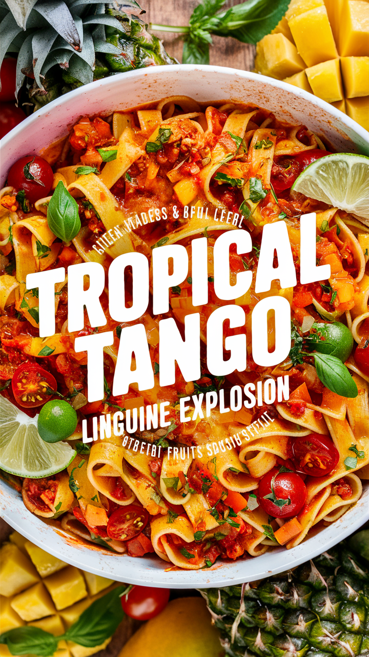 Tropical pasta recipes, Pasta with tropical flavors, Exotic pasta dishes, Tropical pasta dishes, Fruit-infused pasta
