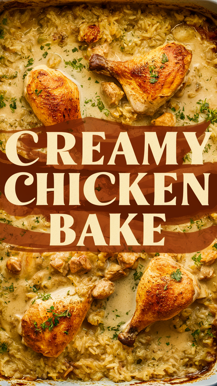 Creamy chicken casserole, Easy chicken casserole, Baked chicken and rice, Creamy chicken bake, Cheesy chicken casserole