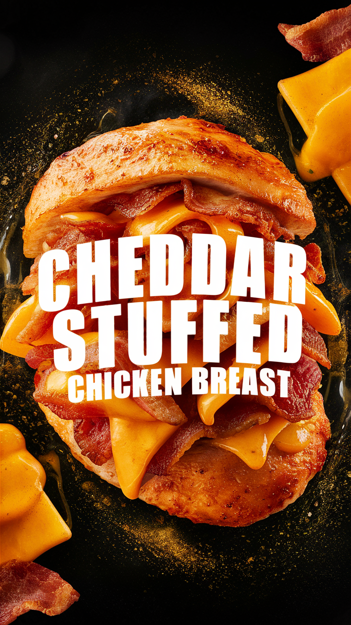 Cheddar Bacon Chicken Breast, Stuffed Chicken Recipe, Bacon Stuffed Chicken, Cheddar Stuffed Chicken, Cheese Stuffed Chicken