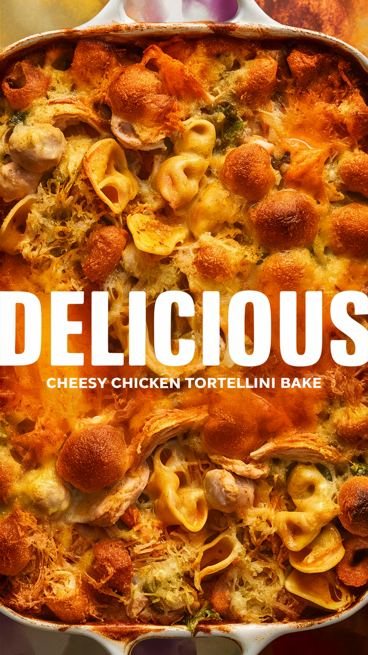 Cheesy Chicken Casserole, Creamy Chicken Pasta, Baked Chicken Tortellini, Chicken and Pasta Bake, Cheesy Tortellini Casserole