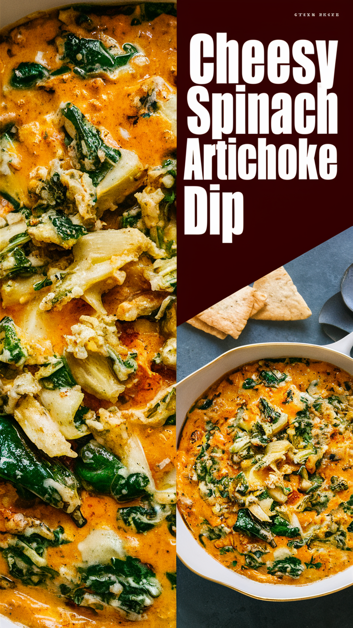 Spinach artichoke dip recipe, Baked spinach artichoke dip, Cheesy dip recipe, Artichoke dip with cream cheese, Homemade artichoke dip
