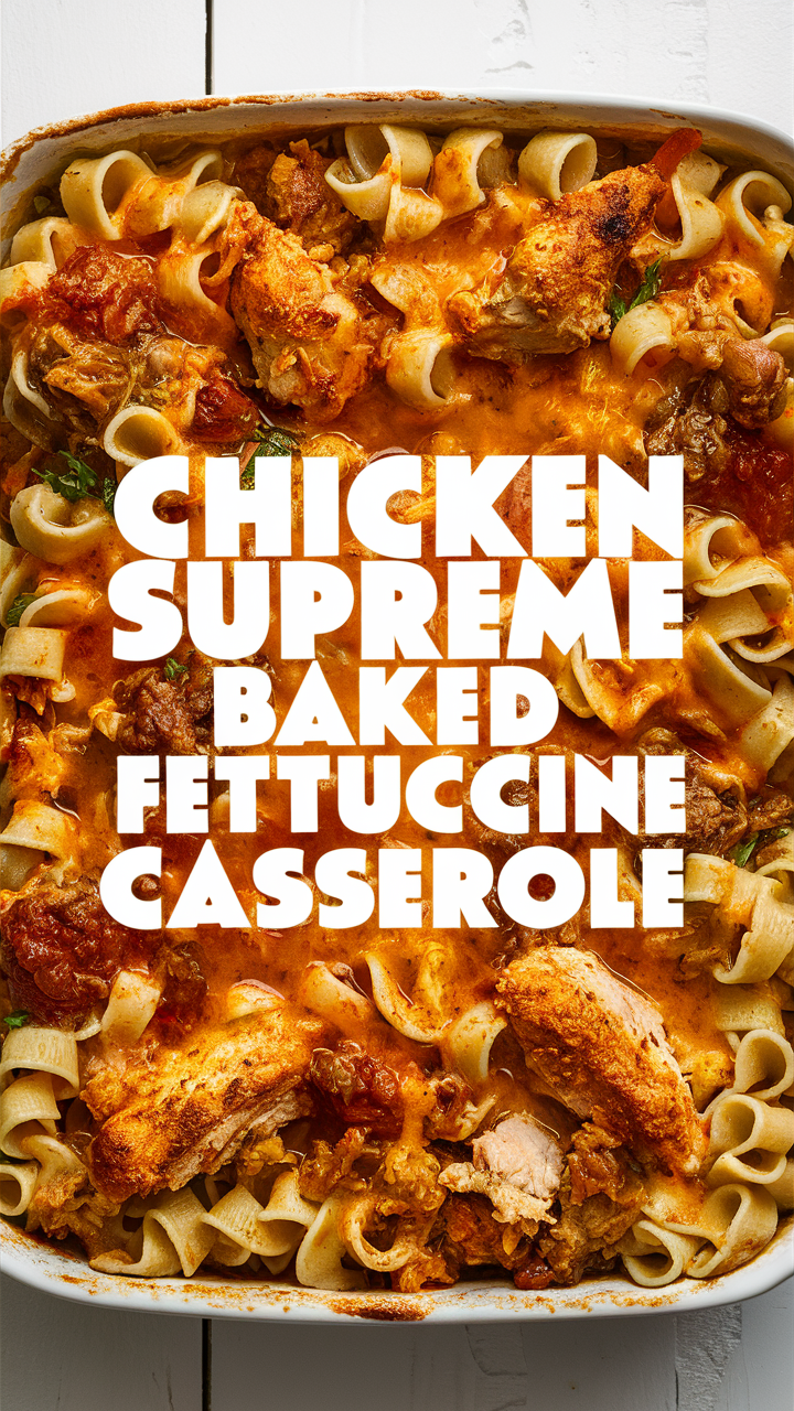 Chicken Alfredo Casserole, Fettuccine Alfredo Recipe, Baked Chicken Fettuccine, Creamy Chicken Pasta Bake, Chicken Alfredo Pasta Bake