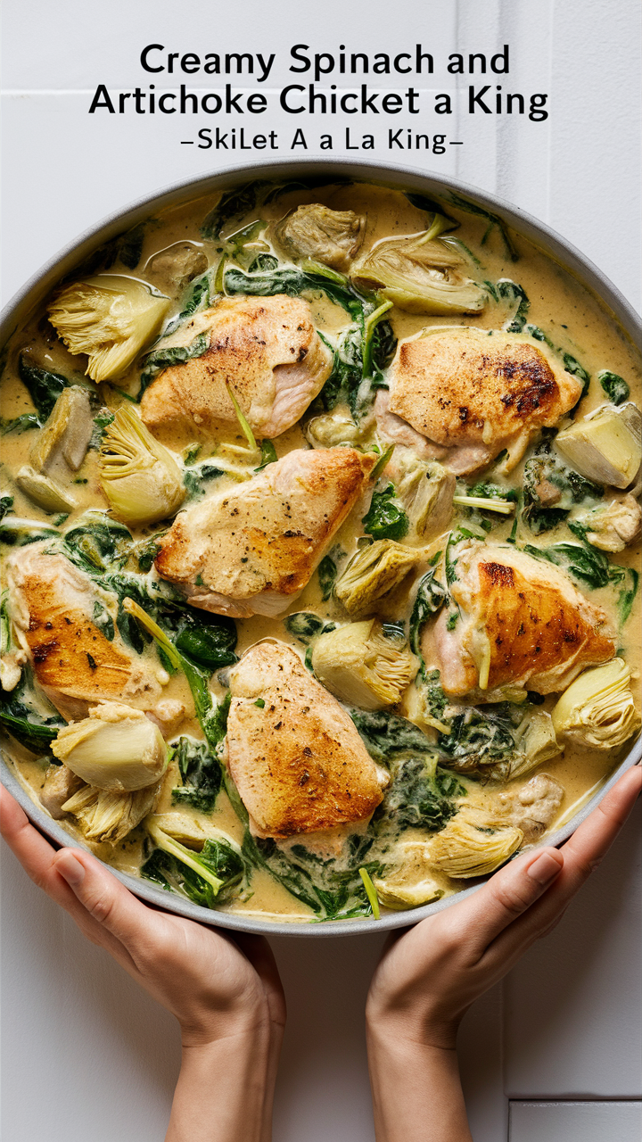Creamy spinach and artichoke dip, Spinach artichoke chicken, Artichoke spinach dip, Chicken and spinach skillet, Artichoke chicken recipe
