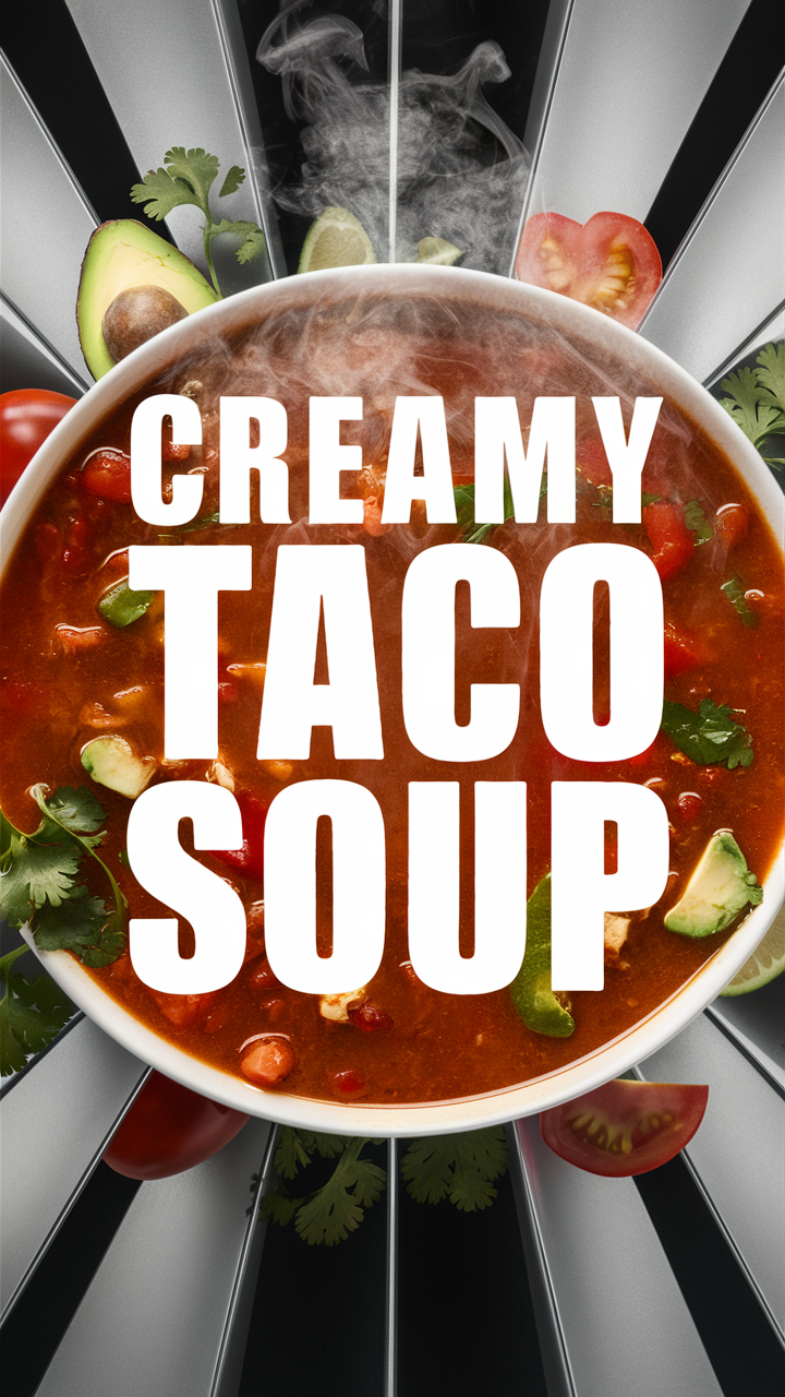 Creamy soup recipe, Quick taco soup, Easy taco soup, Spicy soup recipe, Mexican taco soup