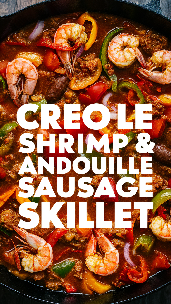 creole shrimp recipe, spicy andouille sausage, cajun skillet meal, southern cooking inspiration, Louisiana flavors