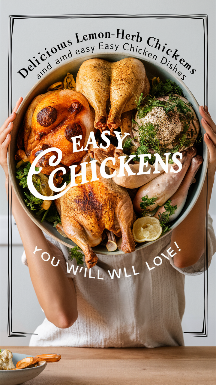 Lemon herb chicken recipe, easy chicken recipes, homemade chicken marinade, herb roasted chicken, best herb chicken recipe