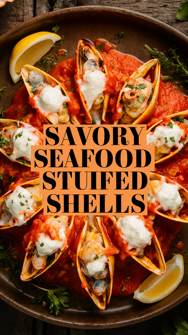 seafood recipes, stuffed shells recipe, best seafood dish, savory seafood, gourmet seafood dish