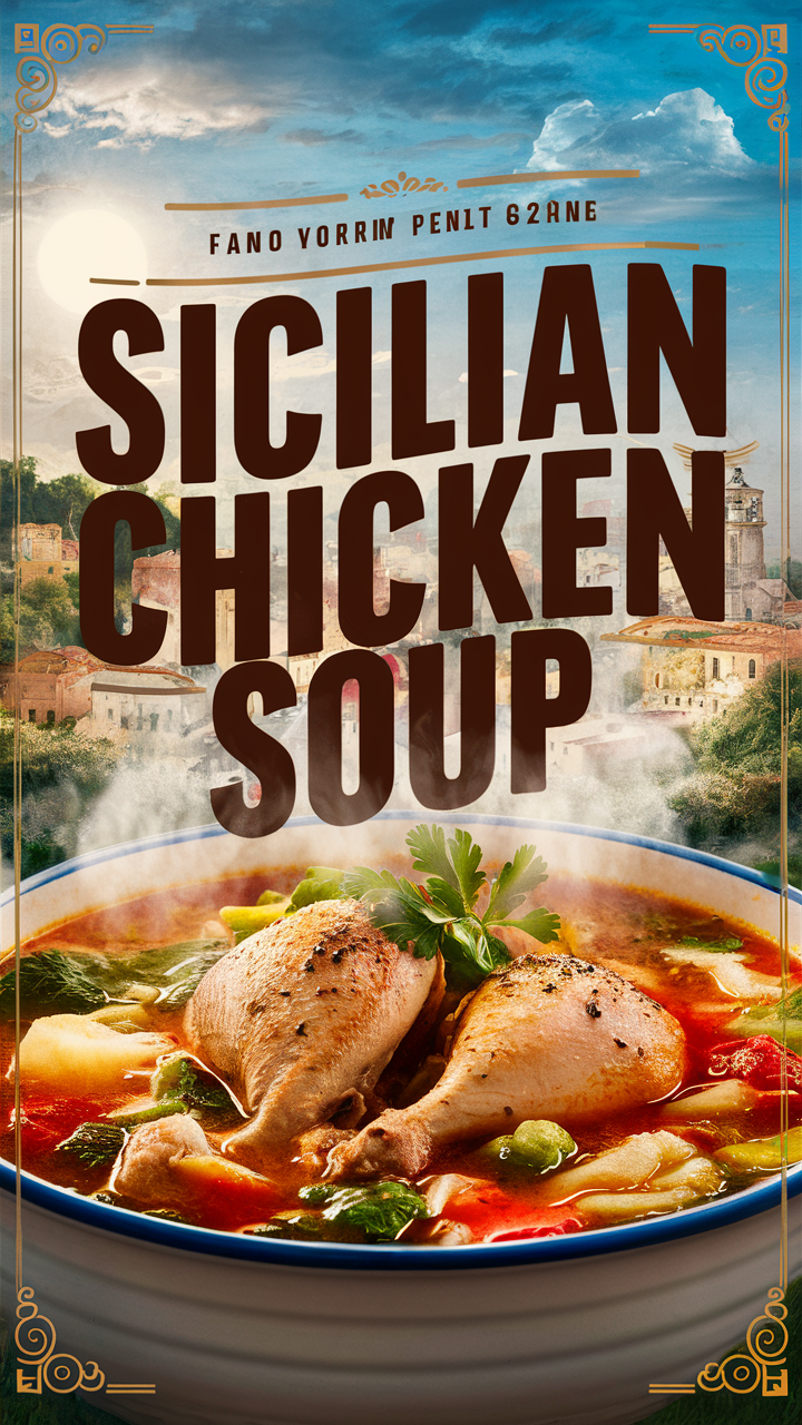 Sicilian chicken soup, authentic Sicilian chicken soup, Sicilian chicken soup recipe, Sicilian soup recipe, Sicilian chicken broth