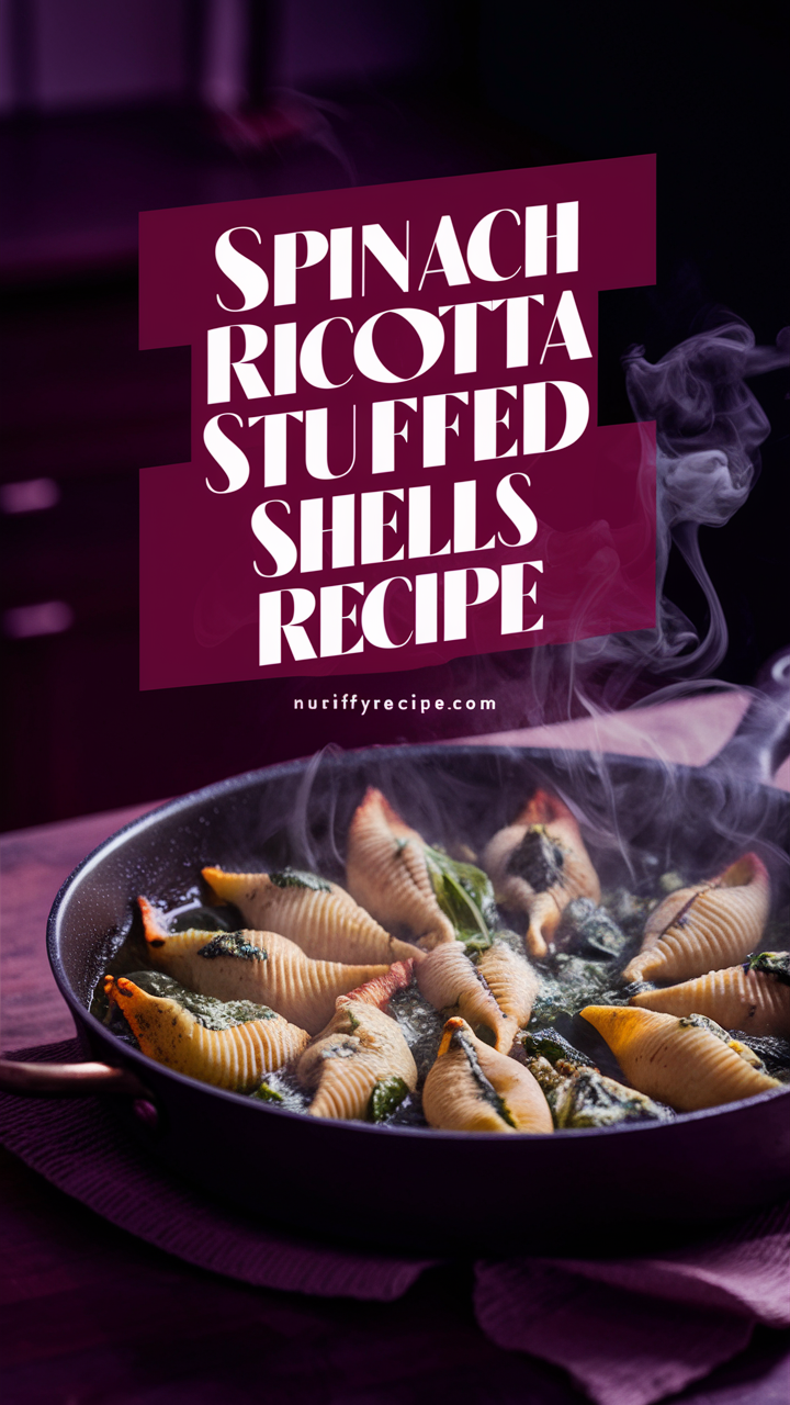 Spinach Ricotta Stuffed Shells, Ricotta Stuffed Pasta Shells, Stuffed Pasta Shells Recipe, Spinach and Ricotta Shells, Spinach Ricotta Pasta Shells