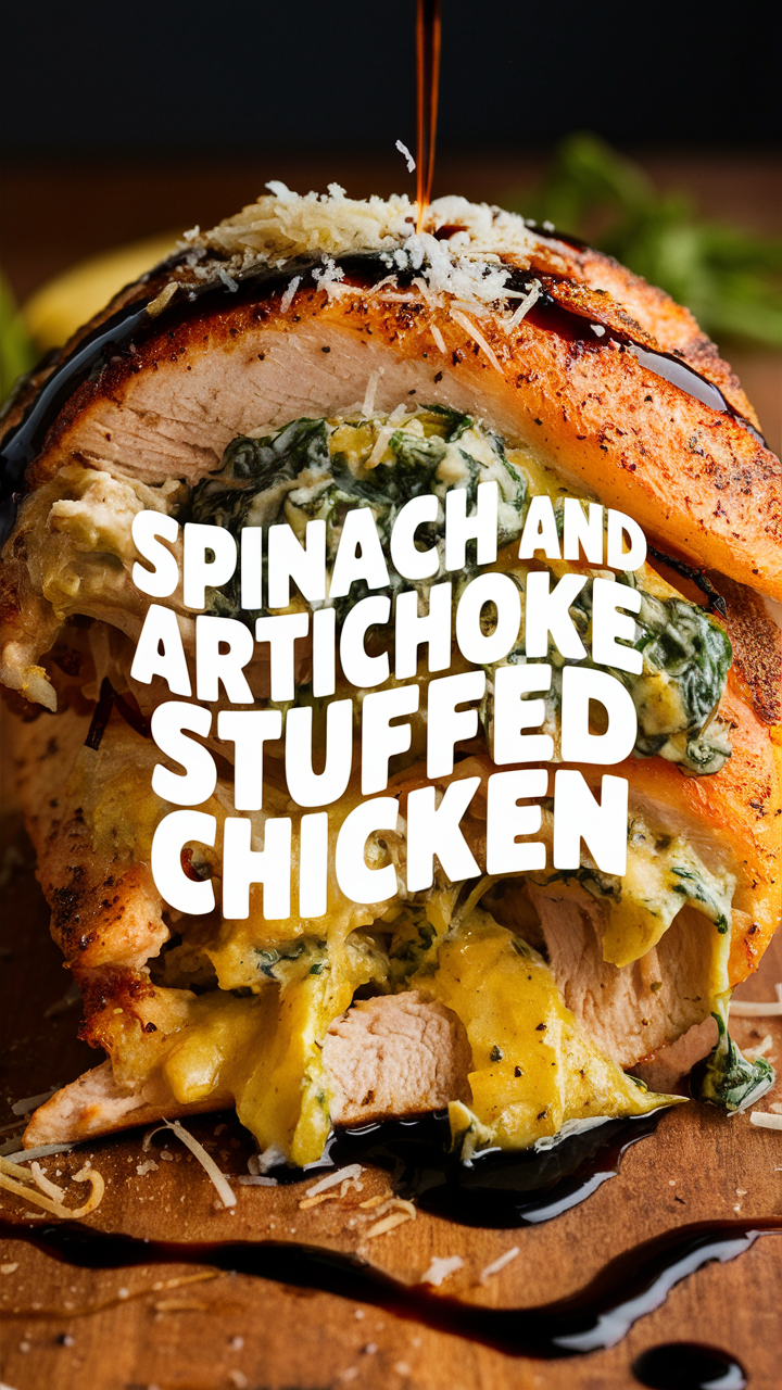 Spinach artichoke stuffed chicken, stuffed chicken recipes, spinach artichoke dip, chicken and spinach recipes, artichoke chicken bake