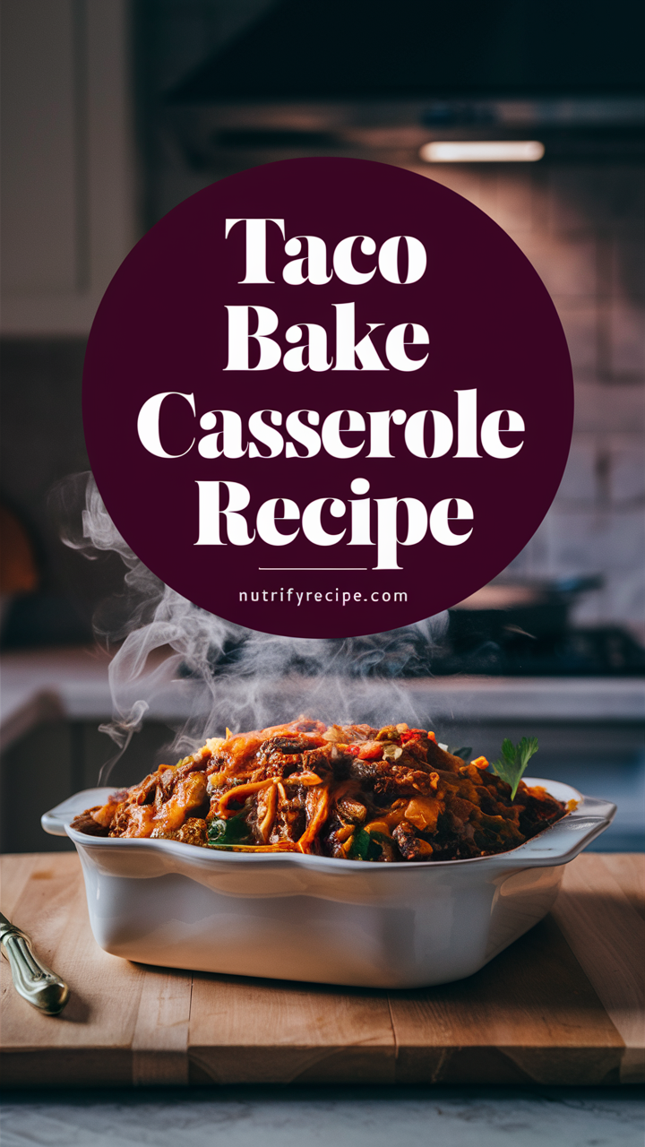 Taco casserole recipe, Mexican casserole, Easy taco bake, Ground beef casserole, Baked taco dish