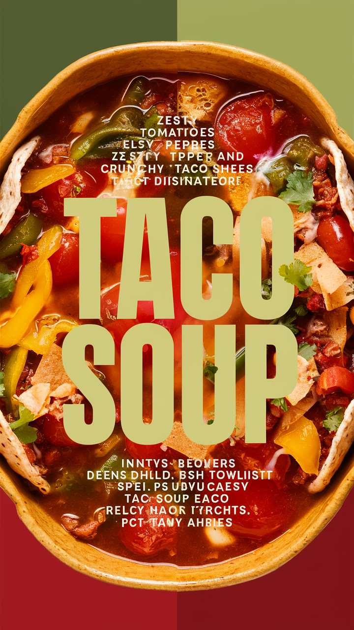 Taco soup, Mexican soup, Spicy soup, Savory soup, Bean soup