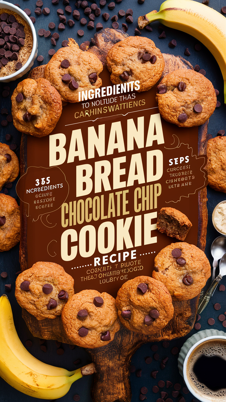 Banana bread cookies, Chocolate chip banana bread, Banana chocolate chip cookies, Easy banana bread recipe, Homemade banana bread