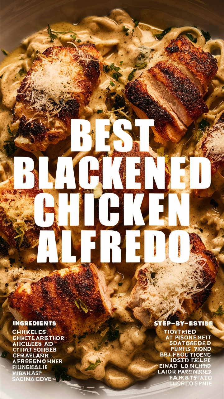 Blackened Chicken Alfredo, Chicken Alfredo Recipe, Blackened Chicken Recipe, Alfredo Pasta Recipe, Creamy Chicken Alfredo