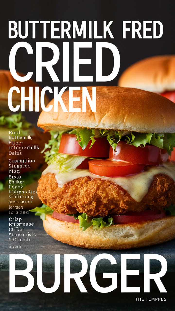 Fried chicken sandwich, Crispy chicken burger, Buttermilk fried chicken, Homemade chicken burger, Easy chicken sandwich