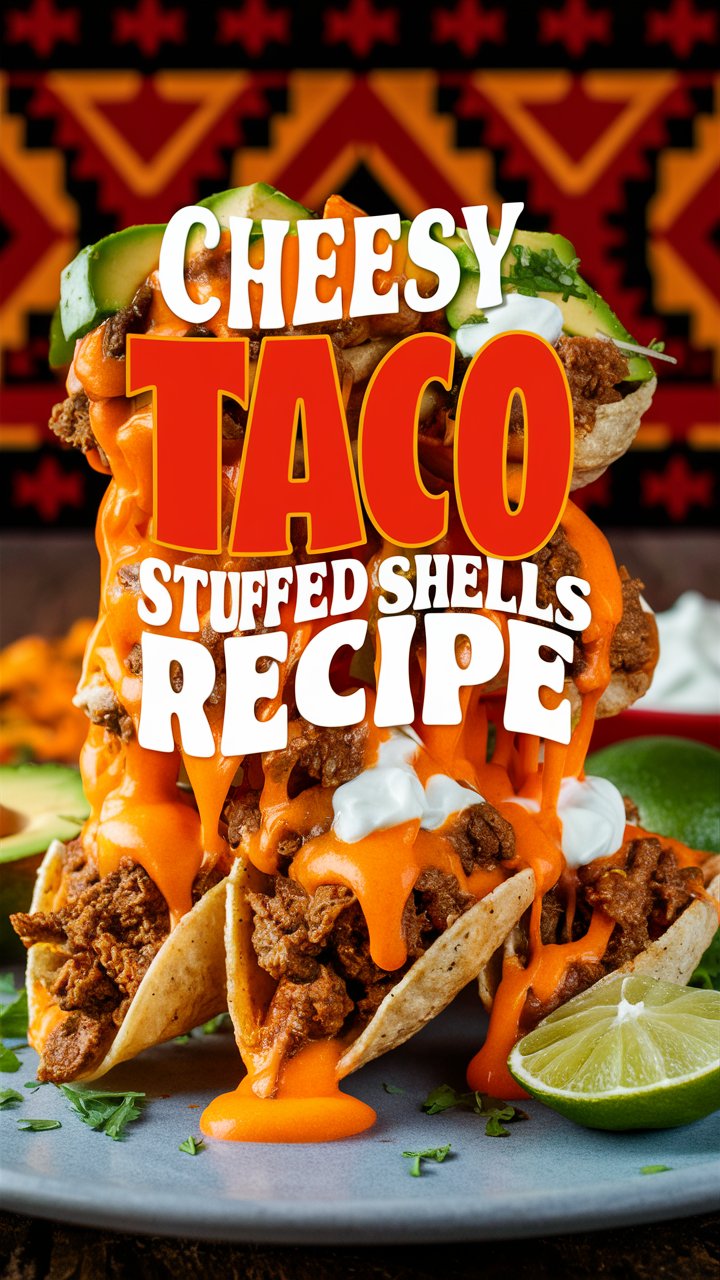 Cheesy taco shells, Stuffed shells recipe, Taco stuffed shells, Cheesy recipe, Taco shells