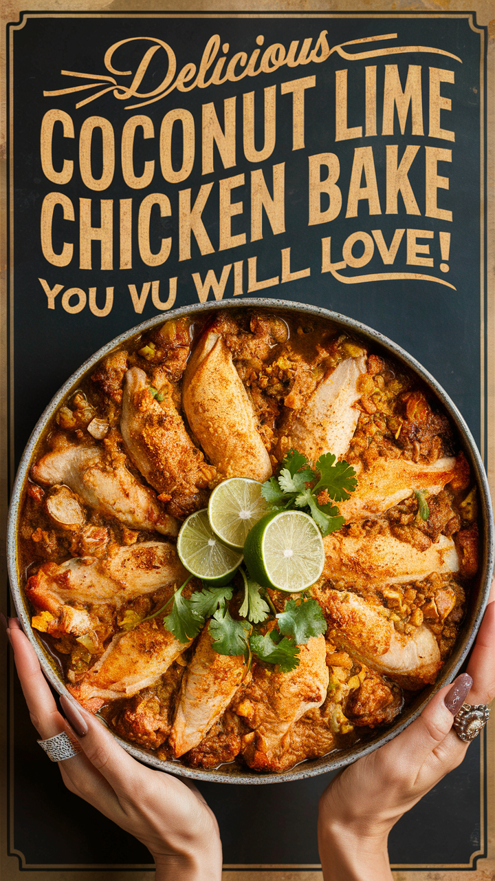 Coconut lime chicken recipe, Lime coconut chicken bake, Coconut lime chicken casserole, Easy coconut lime chicken, Healthy coconut lime chicken