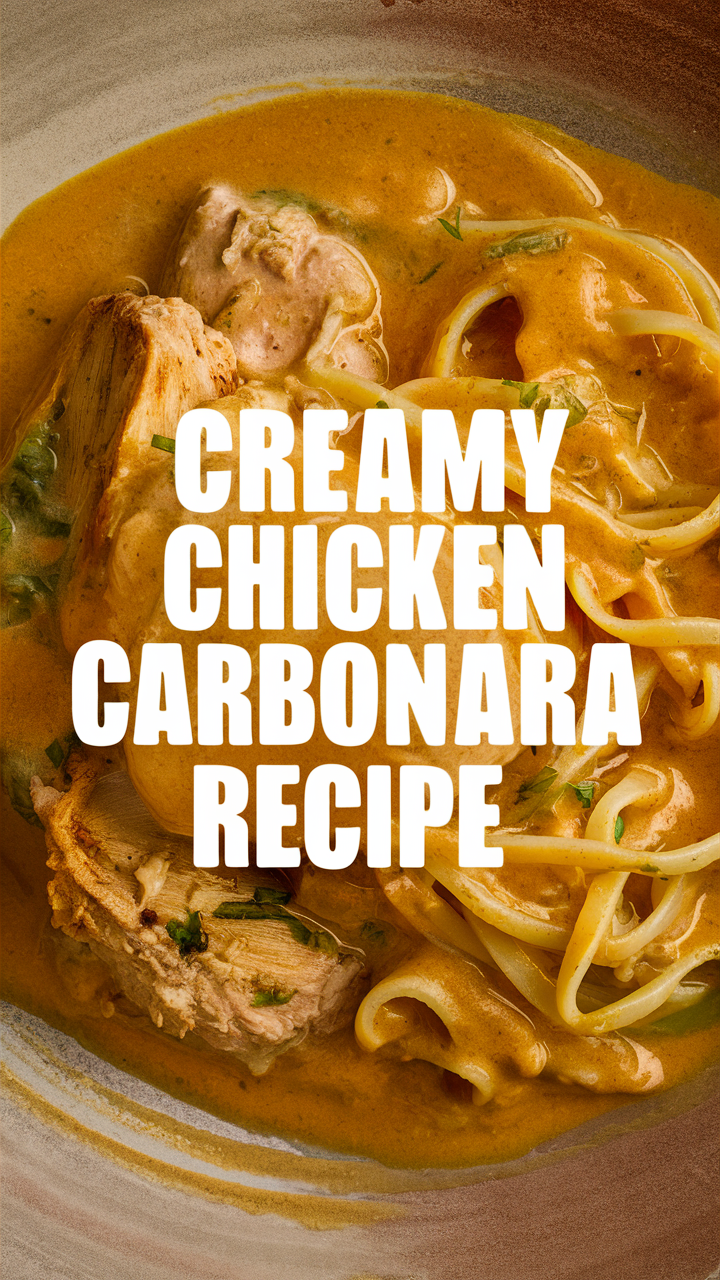 Creamy chicken pasta, Chicken carbonara, Creamy chicken recipe, Pasta carbonara, Italian chicken recipe