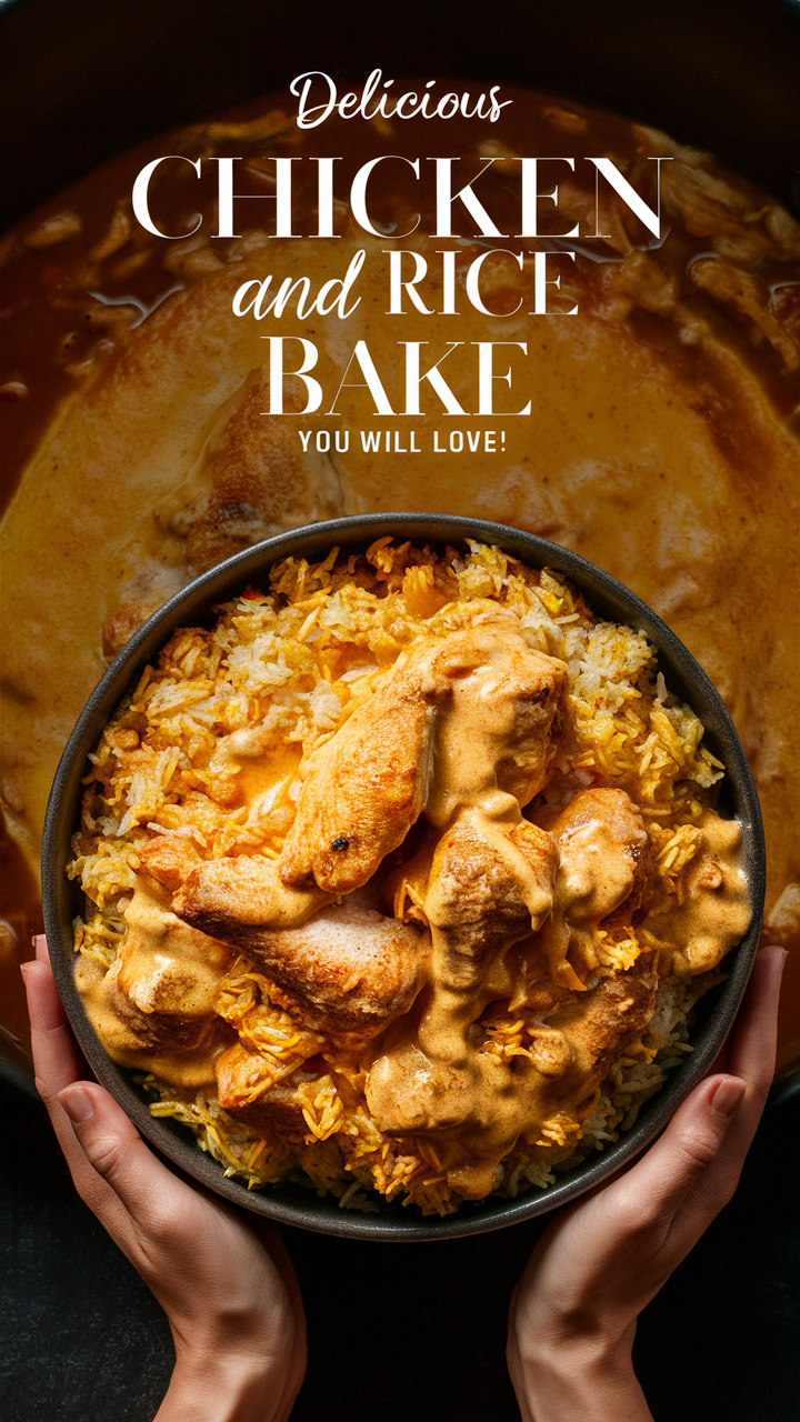 Creamy casserole, Chicken casserole, One-pot meal, Baked chicken, Rice casserole