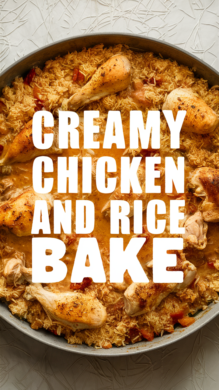 Creamy casserole, Chicken casserole, One-pot meal, Baked chicken, Rice casserole