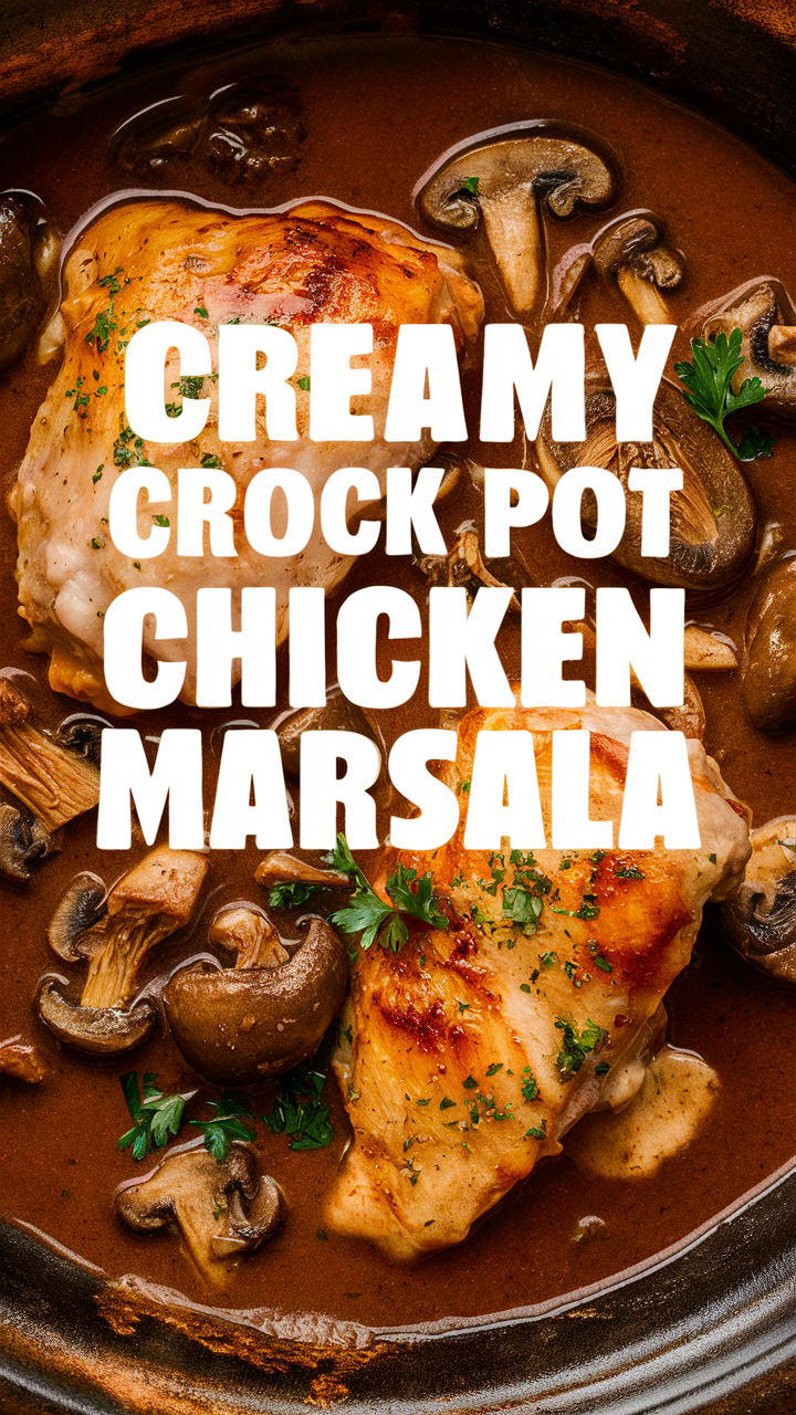 Crock Pot Chicken Marsala, Slow Cooker Chicken Marsala, Creamy Chicken Marsala, Easy Chicken Marsala Recipe, Delicious Chicken Marsala