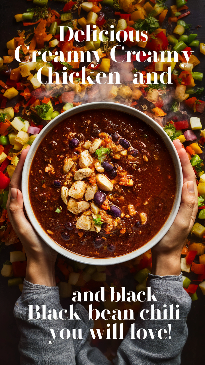 Ranch chicken chili, Creamy chicken chili, Black bean chili recipe, Chicken black bean chili, Creamy ranch chili