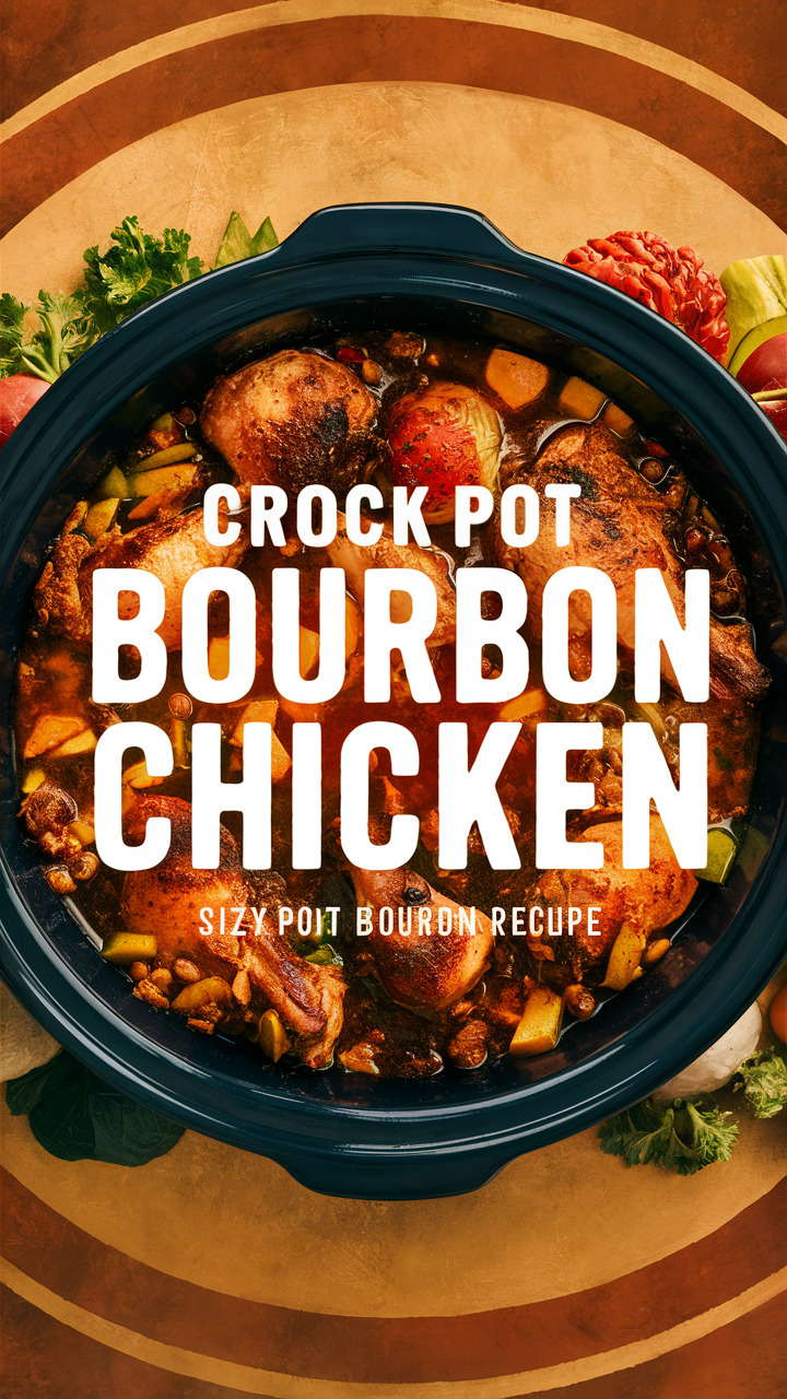 Bourbon chicken recipe, slow cooker bourbon chicken, bourbon chicken slow cooker, crockpot bourbon chicken, easy bourbon chicken recipe
