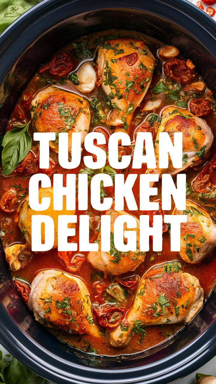Crockpot Tuscan Chicken, Slow Cooker Tuscan Chicken, Delicious Tuscan Chicken, Tuscan Chicken Recipe, Easy Crockpot Chicken