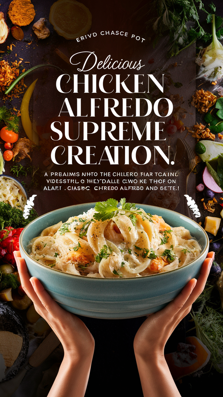 Chicken Alfredo recipe, Creamy pasta dish, Gourmet Italian cuisine, Homemade alfredo sauce, Savory pasta dish