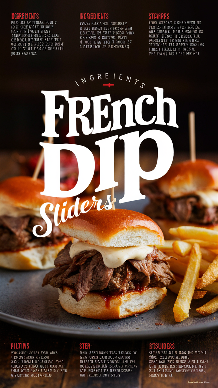 French Dip Sandwich, Roast Beef Sliders, Au Jus Sliders, Mini French Dip, Gourmet Slider Recipe
