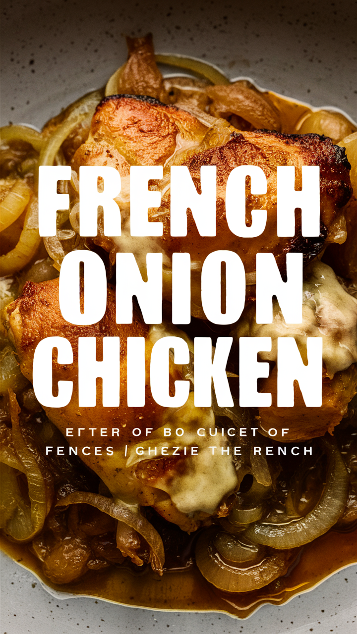 French onion chicken recipe, 
Gourmet chicken dishes, 
Delicious chicken dinner ideas, 
Homemade chicken recipe, 
Mouth-watering chicken meals