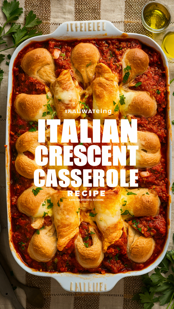 Italian casserole recipe, 
authentic Italian dish, 
baked Italian dish, 
Italian crescent casserole, 
traditional Italian recipe