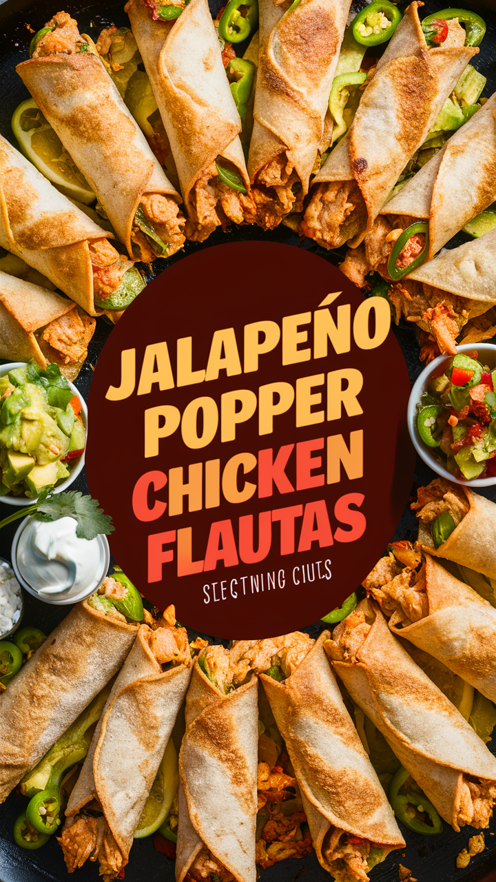 Jalapeno popper chicken flautas, Cream cheese stuffed jalapeno popper, Spicy chicken flautas, Cheesy jalapeno popper, Crispy chicken flautas