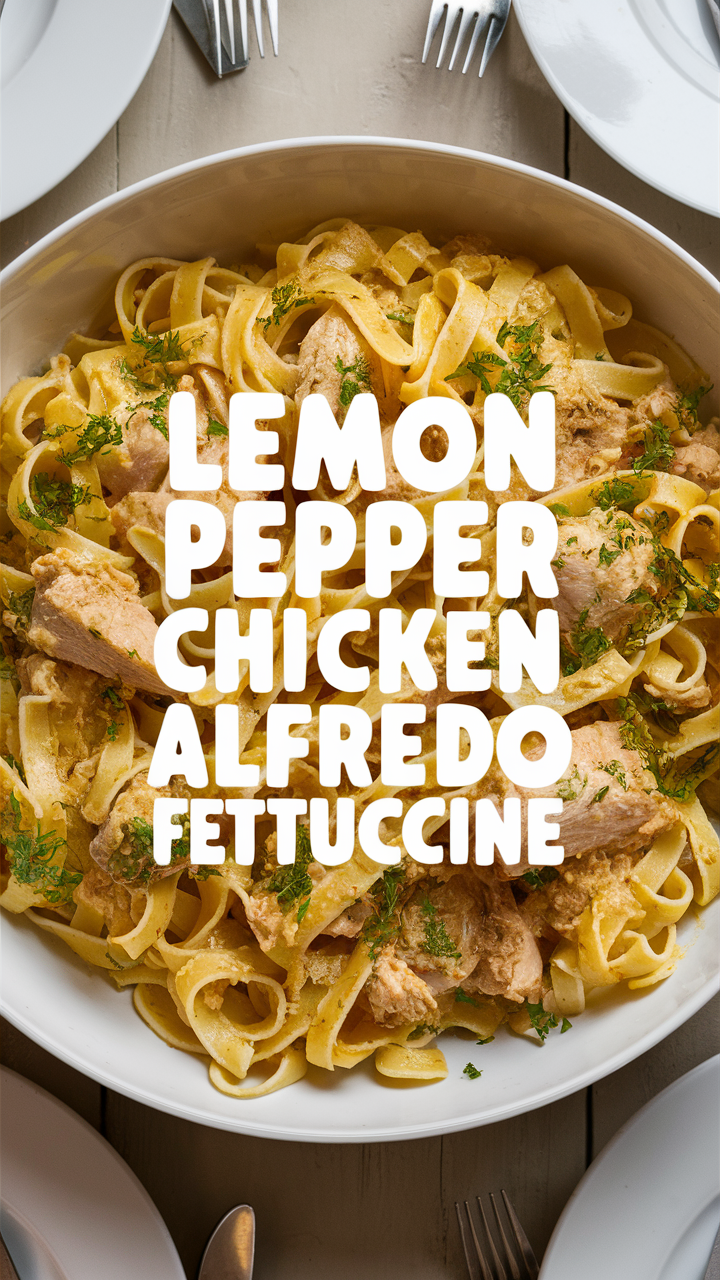Lemon Pepper Chicken Alfredo, Fettuccine Recipe, Chicken Alfredo, Alfredo Fettuccine, Lemon Pepper Chicken
