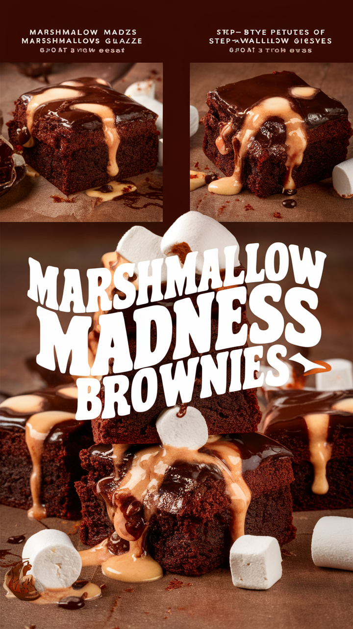 Marshmallow brownies, gourmet brownies, chocolate marshmallow, decadent desserts, homemade brownies