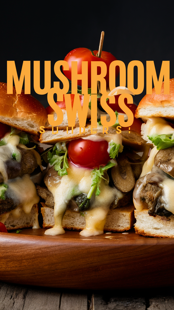 Mushroom Swiss Sliders, Gourmet Sliders, Appetizer Recipe, Mushroom Recipes, Slider Ideas